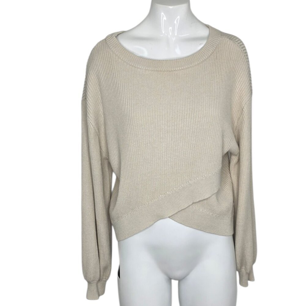 Lululemon Reversible Crossover Sweater, Viscose Cashmere, Ribbed, Womens Size 8